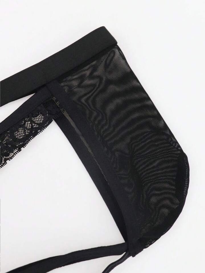 Eclipse Lace Open-Back Thong